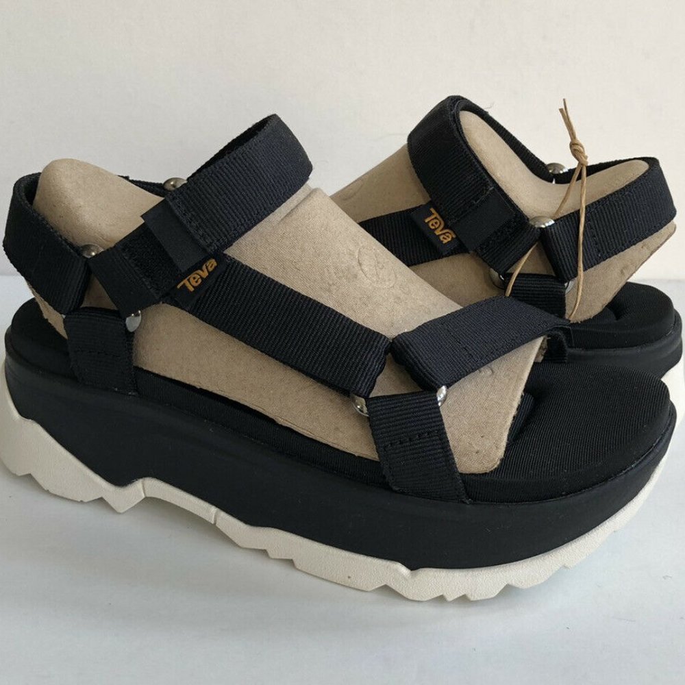 TEVA WOMEN JADITO UNIVERSAL BLACK FLATFORM PLATFORM SANDALS
